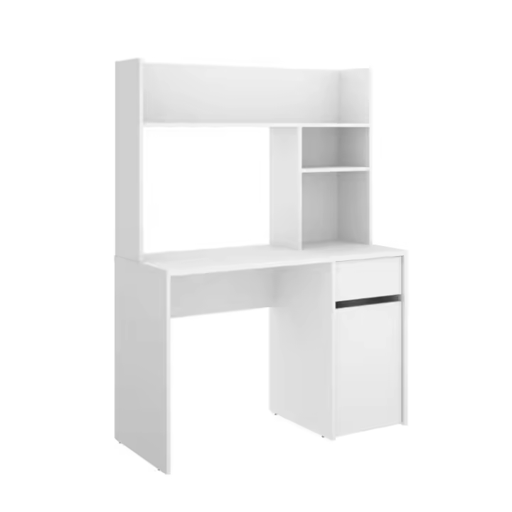 Mesa de Escritorio Blanco Con Altillo - Modelo Bali - DEKIT - 1