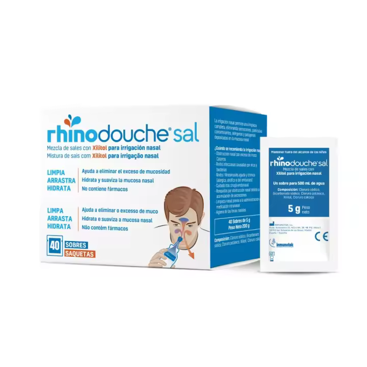 Sinusal Xl Sales Rhinodouche Sal Limpieza Nasal 40 Sobres - 1