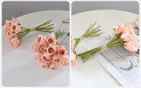 Bouquet De Rosas Rosa De 24CM Decoración Para El Hogar Propiedades Fotográficas Guía De Carretera Para Boda Flores Artificiales - details 19