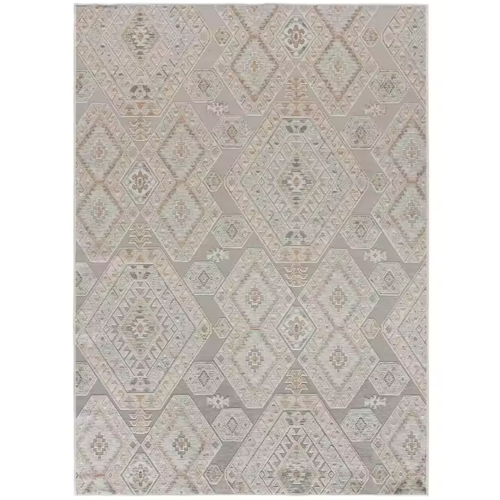 ATTICGO Alfombra de Interior Estilo Geométrico en Mostaza - Arlette 37 | 95X140, 135X195, 160X230 cm - 1
