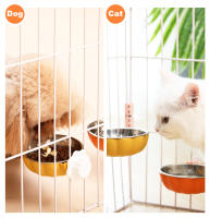Tazón De Alimentos Para Perro HOOPET Acero Inoxidable Colgante Antisalto Tazón De Agua Para Gato Y Perro Jaula De Alimento Y Arroz - details 4