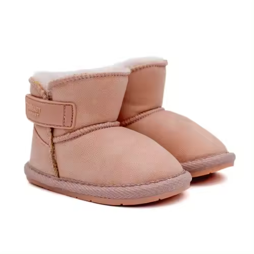 Botas australianas respetuosas TECNOBABY 501002 en rosa y cuero. - 1