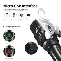 Linterna Táctica LED De Alta Potencia Para Caza Y Exteriores Lámpara Fuerte Recargable USB Luz Nocturna De Escuadrilla Resistente Al Agua - details 5