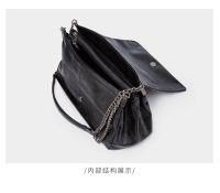 Bolso De Hombro Para Mujer Estilo Rock Negro Nueva Moda Bolso De Mano Con Cadena Monedero Cruzado Single Para Diario - details 4