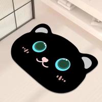 VIKAMA Alfombra De Baño Con Diseño De Gato Lindo Absorbente Y Secado Rápido No Eslipiente Y Fácil De Limpiar Para El Hogar Y El Hotel - details 11