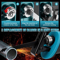 Sierra eléctrica sin escobillas de 18V, sierra eléctrica para madera, Metal, PVC, materiales de tubería, corte con 4 Uds.Apto para baterías Makita - details 1