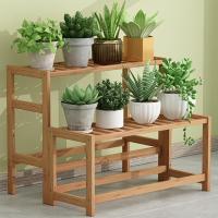Estante para plantas s, soporte para plantas con escalera | Soporte para maceta escalonado | Organizador De Balcón De Jardín De Madera De 2 /3Niveles, Estantería para Balcón, Estante De Exhibición - details 4