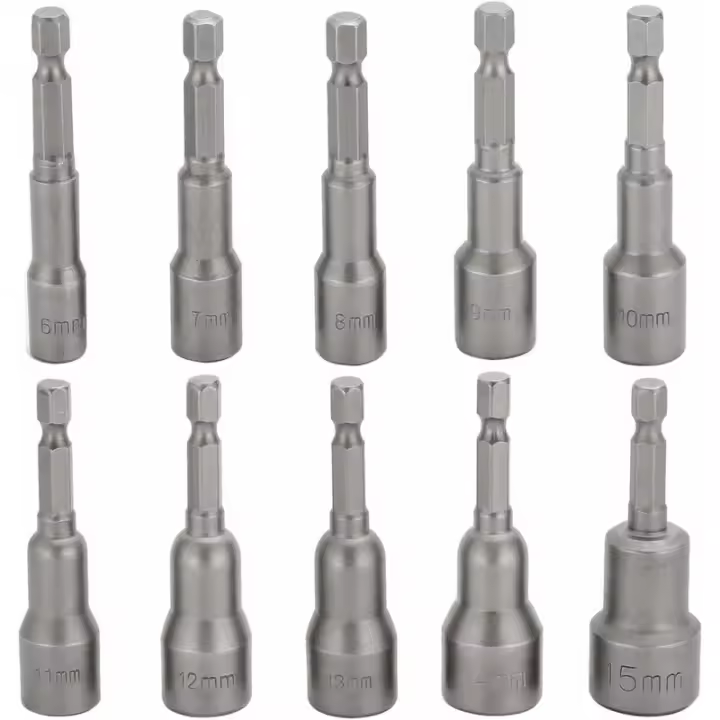 Juego de 10 Brocas de Impacto Magnéticas para Destornillador de Impacto 6-15mm - 1