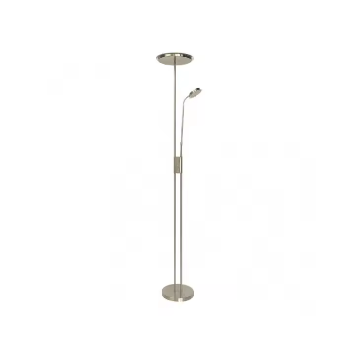 Fabrilamp - Pie De Salon Antares 20w+7w 4000k C/lector Cuero 183x25x25 Cm Tactil C/reg.Intensidad Y Memoria - 1