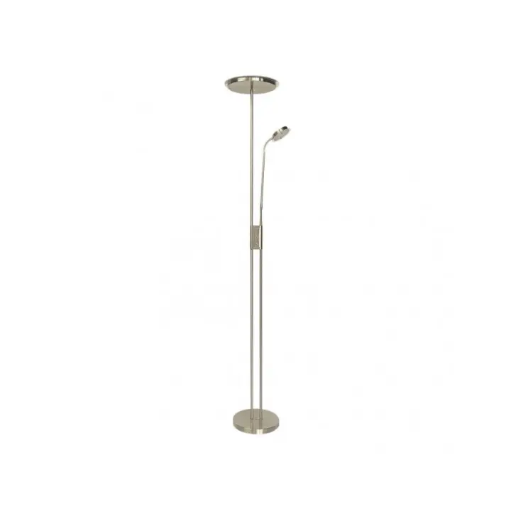 Fabrilamp - Pie De Salon Antares 20w+7w 4000k C/lector Cuero 183x25x25 Cm Tactil C/reg.Intensidad Y Memoria - 1