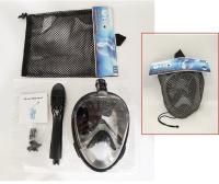 Máscara de buceo para adultos y niños, cara completa, transpirable, snorkel, equipo de natación para miopía, gafas respiradoras secas completas subacuáticas - details 11
