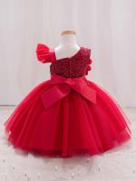 Vestido De Princesa Para Niñas Sin Mangas Vestido De Boda De Malla Con Mariposa Tridimensional Vestido De Cumpleaños Y Fiesta De Carnaval Para Niñas De 1-5 Años - details 11