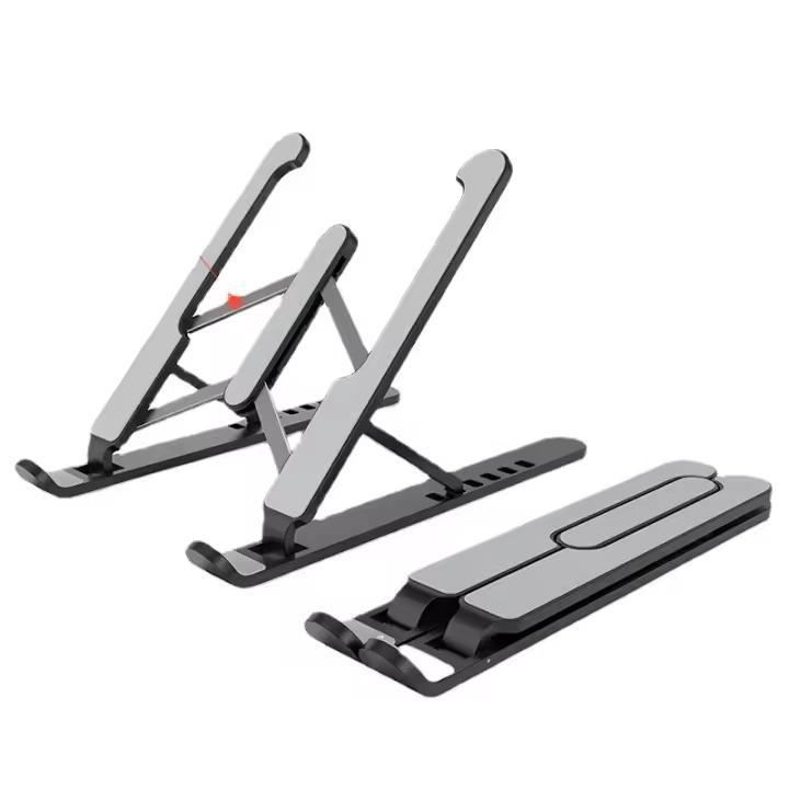 Soporte para computadora portátil de 6 Grados, de Aluminio ABS, plegable, con base de disisación de Calor Plana, adecuado para computadoras portátiles de 17 pulgadas o menos - 1