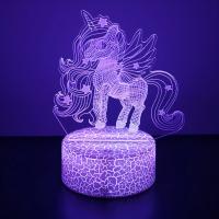 Lámpara Nocturna LED 3D Unicornio Anime Cambio De Color RGB Luz De Noche Para Niñas Decoración De Habitación Y Dormitorio Juguete Regalo - details 9