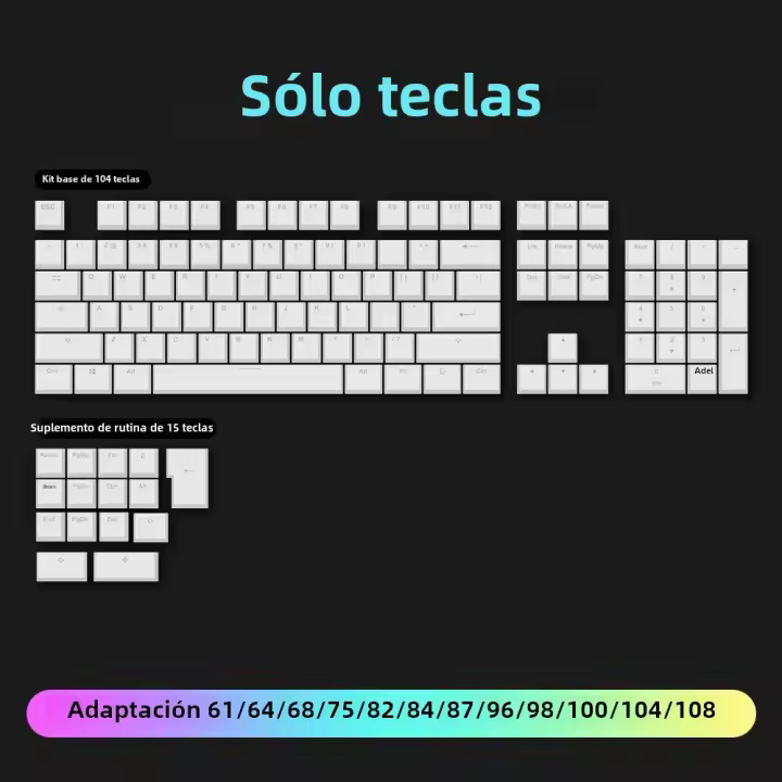 Romoral PBT Keycaps 119 Teclas Perfil OEM Personalizadas Para Teclas MX Switch Mecánicas Accesorios Para Teclados - 1