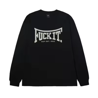 Camiseta manga larga HUF Throwing Hands L-S Tee Negro Black TS02287-BLACK - 1