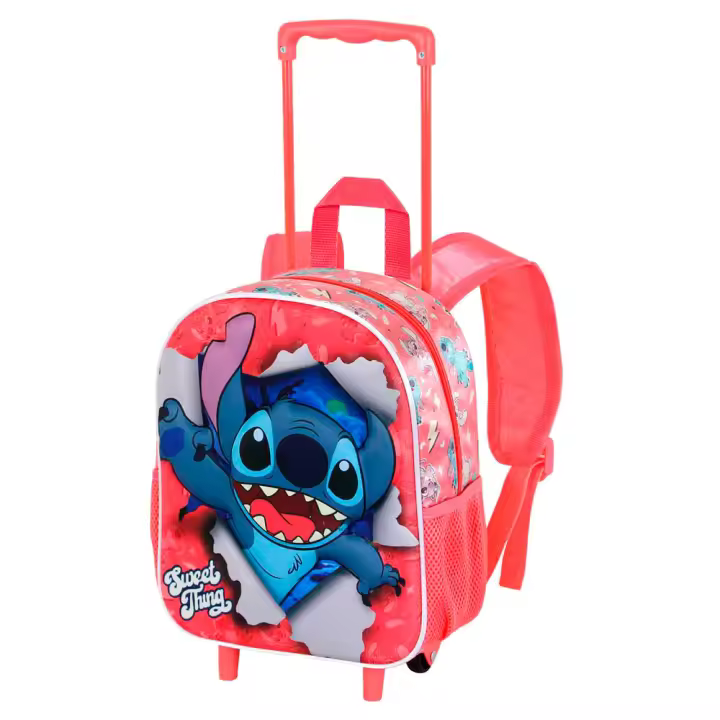 Karactermania Mochila 3D Con Ruedas Stitch 26x34x13cm. Producto Oficial Especial Regalo Para Niños y Niñas - 1