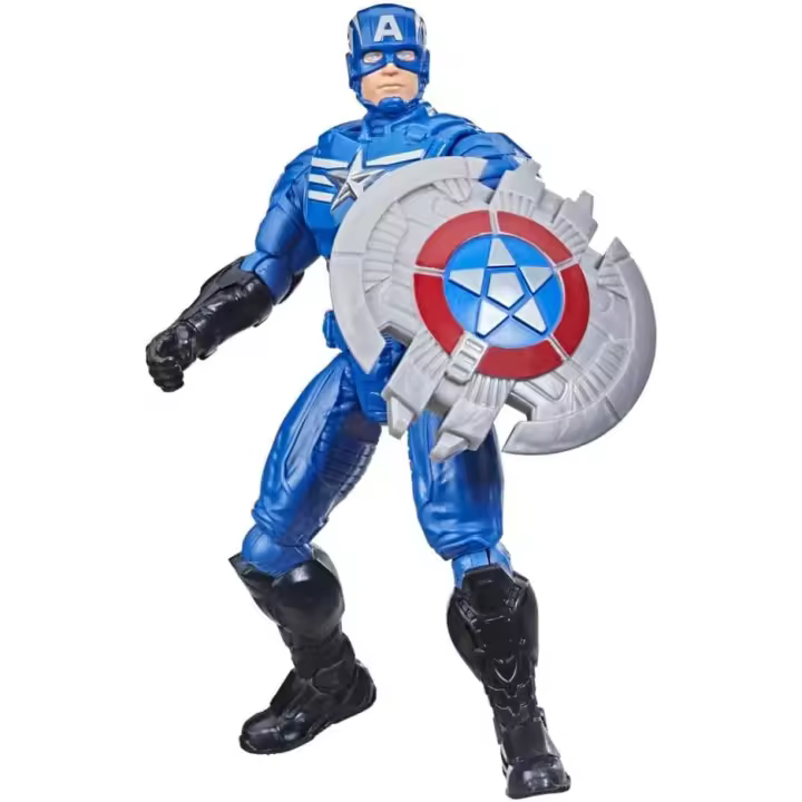 Hasbro Marvel Avengers Figura Mech Strike Capitán América 15 cm con Accesorio Mech de Batalla - 1