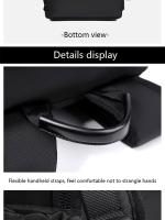 Mochila Casual Para Hombres De 14 Pulgadas Multifuncional Con Carga USB Impermeable De Tela Oxford Estudiante Escuela - details 16