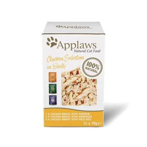 Applaws Sobre Gatos Adultos Caldo Multipack Pollo - 12 x 70 gr - 1