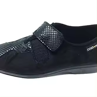 Cosdam Zapatilla de Calle Ancho Especial Cuña 3cm Mujer - Negro/marrón - 1