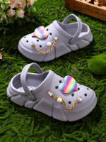 Clogs Casuales Para Niñas Con Decoraciones De Corazones Secado Rápido Ligeros Y Antideslizantes Adecuados Para Baños Internos Y Externos - details 32