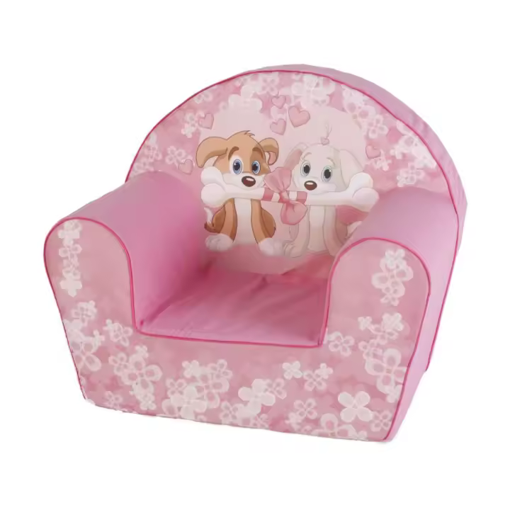 Sillón Perritos Hueso Rosa Cojines y sofas PELUCHETO - 1
