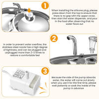Dispensador De Agua Para Gatos 3L Con Doble Cuenco Acero Inoxidable Gran Capacidad Dispensador De Bebida Inteligente Para Perros Y Gatos - details 5