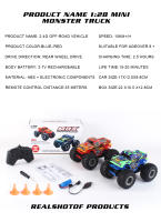 Nueva Coche RC De Alta Velocidad Vehículo De Off-Road Juguete De Carreras Para Niños Con Cuerpo De PVC Incluye Batería - details 17