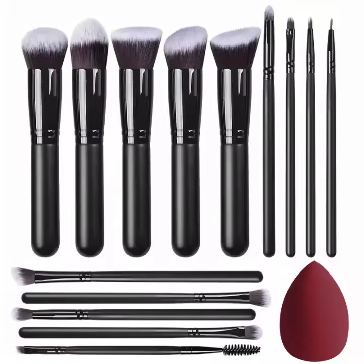 Nuevo Set De 14 Pinceles De Maquillaje Suaves Y Fluffy Para Base Rubor Polvo Sombra De Ojos Blending Herramientas De Belleza Para Mujer Regalo De Navidad - 1