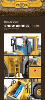 Bulldozer RC, juguete de construcción con control remoto de 9 canales, escala 1:20, totalmente funcional, con luces y efectos de sonido, ideal como regalo de cumpleaños para niños. - details 9