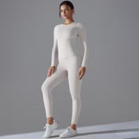 Conjunto De Yoga Deportivo Transpirable Y Estirable Con Control De La Panza Y Modelador Leggings De Glúteos Slimming Top Activo Para Gimnasio - details 4