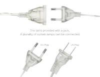 Luces De Ceniza LED 5M Cortina De Navidad Para Fiestas De Cumpleaños Y Bodas Decoración De Jardín Y Calle 110V 220V - details 2