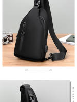 Bolso De Hombro Para Hombre Casual Impermeable Y Resistente Al Desgaste Con USB Recargable Y Compartment Interior Bolsa De Pecho - details 20