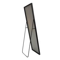Espejo de cuerpo entero rectangular 162x53cm, marco de aluminio negro, vidrio templado, espejo de pie o pared para dormitorio y salón - details 2