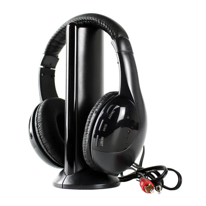 Auriculares inalámbricos de Radio con Base de transmisor, 5 en 1, TV, TV, ordenador, Mh2001 - 1