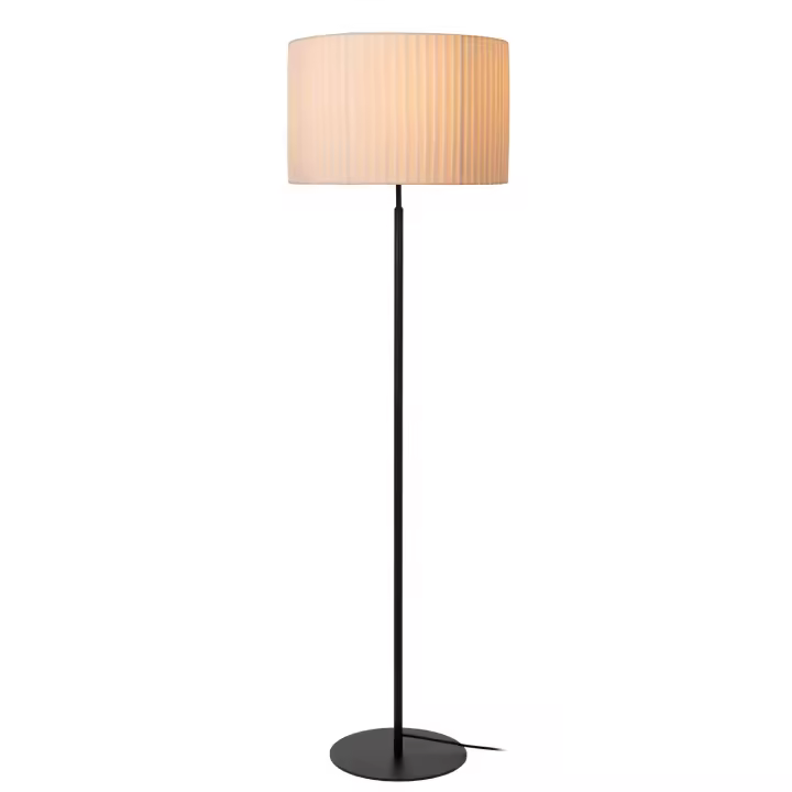 Lucide FOLD - Lámpara de suelo - Ø 45 cm - 1xE27 - Blanco - 1