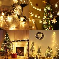 Luces De Navidad Con Forma De Copos De Nieve 1.5M-30M Para Decoración Interior Y Exterior Árbol De Navidad Año Nuevo 2024-2025 - details 5