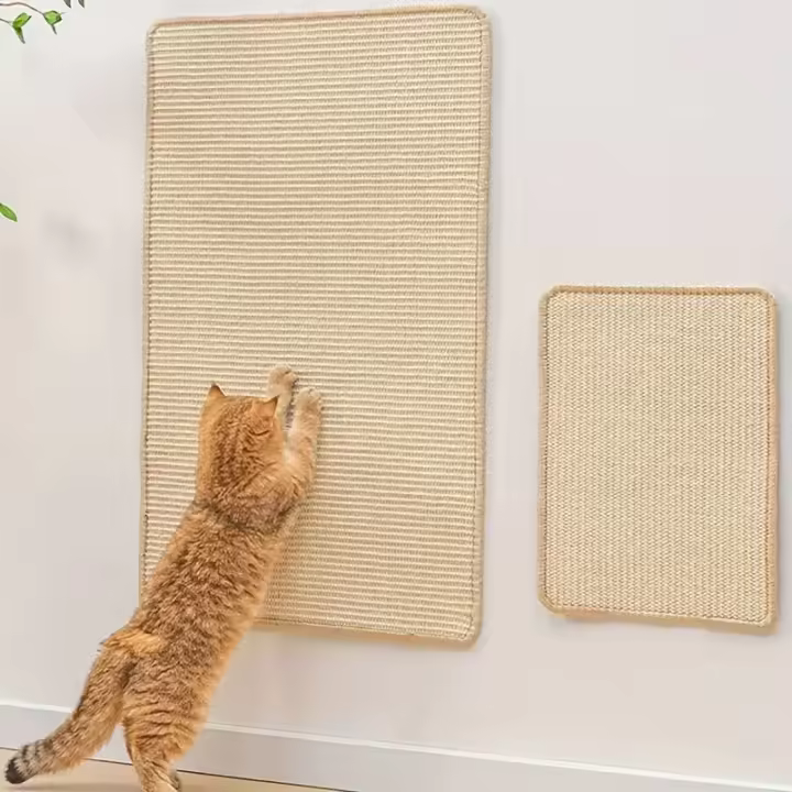 Alfombra De Rasguño Para Gatos Naturales De Sisal Protectora Para Sofás Y Carpetas Matriz Horizontal De Rasguño Para Piso - 1