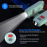 Alarma De Defensa Personal Recargable Con Llavero Impermeable 130 DB Luz LED SOS Emergencia Para Mujeres Dispositivo De Seguridad - details 1