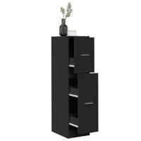 vidaXL Armario botiquín madera ingeniería 30x41x118 cm en color Roble ahumado/Marrón roble/Gris hormigón y más | almacenamiento funcional diseño moderno para baño dormitorio sala - details 3