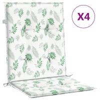 vidaXL Cojines para silla con respaldo bajo 4 uds tela Color Azul y blanco,  Verde y rosa,  Blanco y verde y mas Cojín Decorativo de Asiento Cojines de muebles de salon - details 4