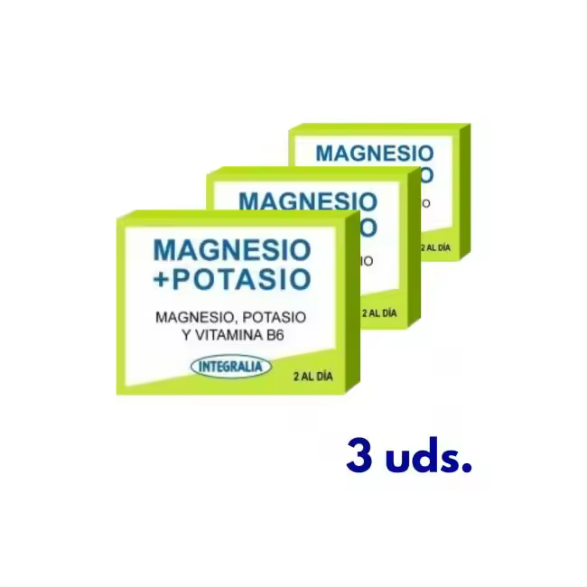 Integralia Pack 3 Magnesio + Potasio 60 Cáp. - 1