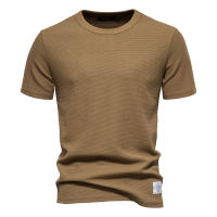 Camiseta De Punto De Palanca Para Hombre AIOPESON Color Sólido Casual Cuidado Facilidad Verano Moda Tops De Calidad Breathable Ligera O-Neck Sin Capucha - details 6