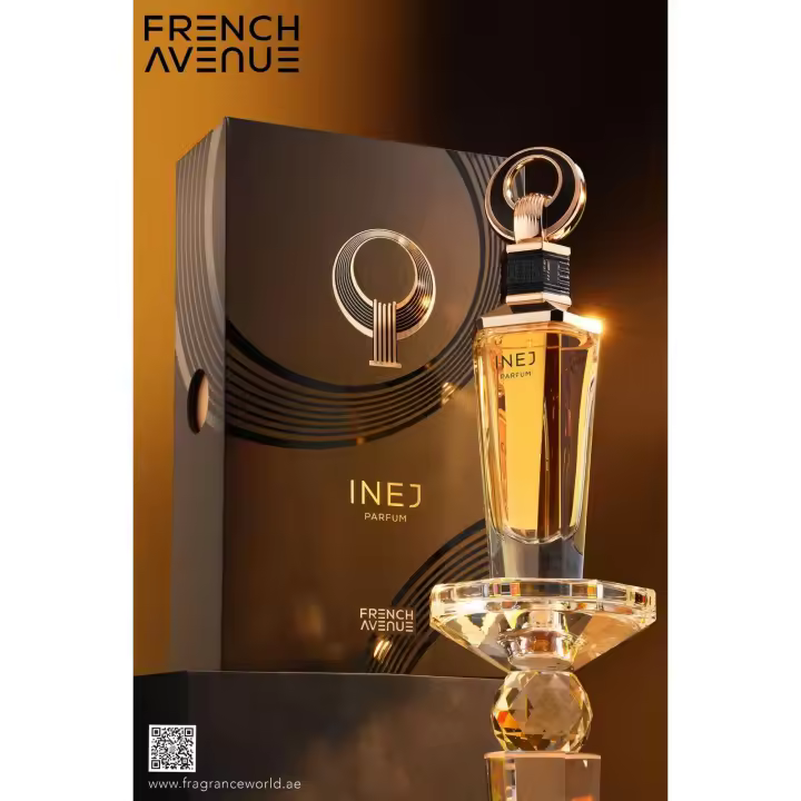 Perfume Árabe 100% Original Fragrance World French Avenue Inej Parfum for Men 80ml | Fragancia Masculina Intensa y Sofisticada con Notas Amaderadas y Especiadas, Aroma Elegante y Duradero para Hombres Exigentes - 1