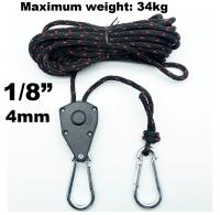 2pcs Cuerda De Tenda 3m 4mm Cierre Rápido Para Camping Resistentes a Vientos Gancho De Herradura Pulley Ratchet Anclaje De Tenda - details 1