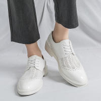 Zapatos Derbys Para Hombre En Cuero Patentado Blanco Formal Clásico Y Moderno Para Fiesta Y Negocios Zapatos Largos De Diámetro Medio - details 8