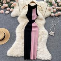 Vestido De Mujer YuooMuoo Elegante Rib Knit Verano Cintura Delgada Bandage Vestido De Pencil Oficina Lady Sin Mangas Bodycon Suéter Vestido - details 2