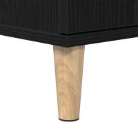 Armario de baño vidaXL Negro Roble 30x30x100 cm Madera elaborada - details 5