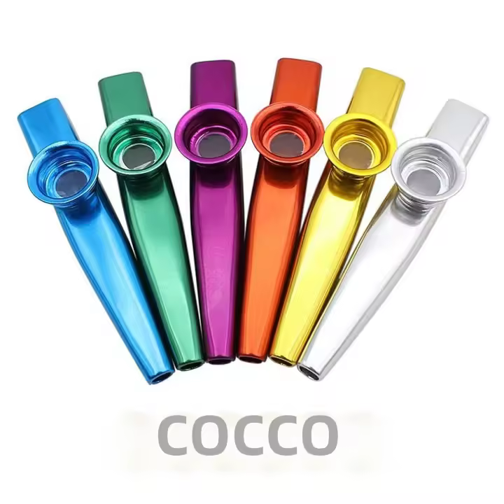 Kazoo De Metal Instrumento Musical Flauta Diáfragma Para Compañero Ideal Para Guitarra - 1